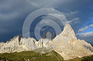 Dolomites with the highest peak on the right called Cimon della