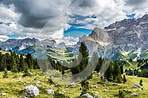 Dolomites Italy - Val Gardena -  Passo Sella