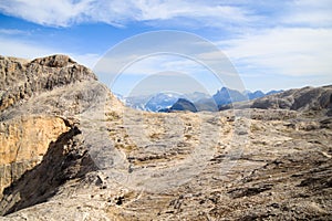 Dolomites landscape, Rosetta plateau, San Martino di Castrozza