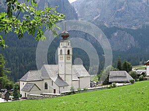 Dolomites mountains landscapes, Colfosco, Alta Badia, Italy