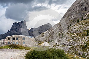 Dolomites Mountains, Passo Valparola, Cortina d`Ampezzo, Italy