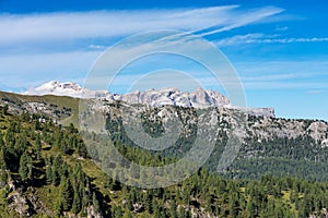 Dolomites Mountains, Passo Valparola, Cortina d`Ampezzo, Italy photo