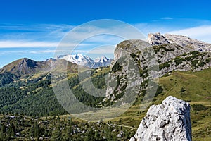 Dolomites Mountains, Passo Valparola, Cortina d`Ampezzo, Italy photo