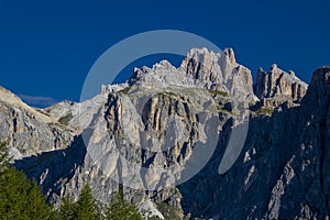 Dolomites rocky mountain in Alps at Cortina d`Ampezzo