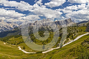 Dolomites rocky mountain in Alps at Cortina d`Ampezzo