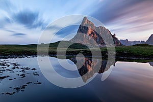 Dolomites - sunrise in Passo Giau