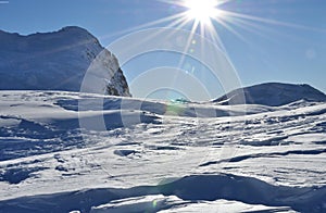 Dolomites winter landscape