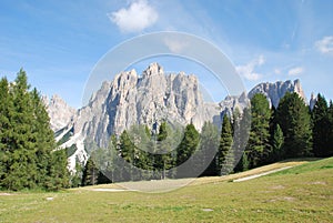 Dolomiti mountains in Italy. panorama photo