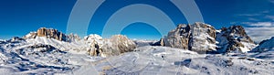 Dolomiti mountains panoramic landscape in winter