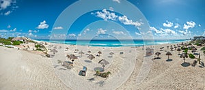 Dolphin Beach panorama, Cancun, Mexico