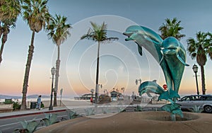 Dolphin Fountain at Stearns Wharf