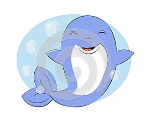 Dolphin have fun in bubble