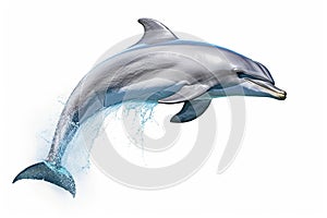 dolphin isolated white background