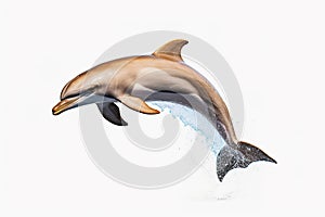 dolphin isolated white background