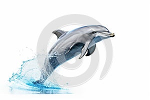 dolphin isolated white background
