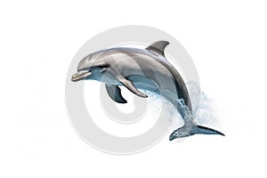 dolphin isolated white background