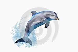 dolphin isolated white background