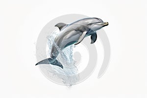 dolphin isolated white background