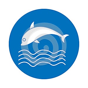 Dolphin jump icon