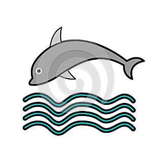 Dolphin jump icon