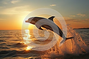 a dolphin jumping out of the water