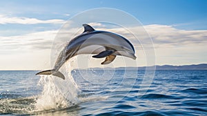 a dolphin jumping out of the water