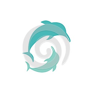 Dolphin logo template