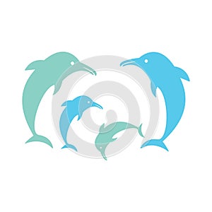 Dolphin logo template