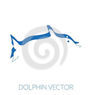 Dolphin minimal vector illustration