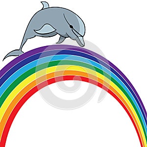 Dolphin and rainbow