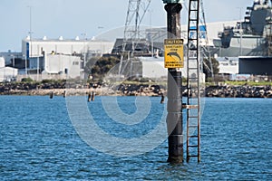 Dolphin Sanctuary Warning Sign, Port Adelaide