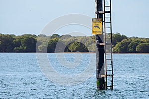 Dolphin Sanctuary Warning Sign, Port Adelaide