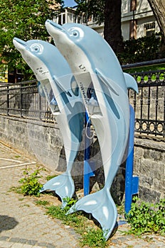 Dolphin telephone boxes, Istanbul