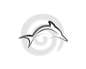 Dolphin vector icon illustration design