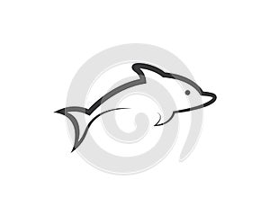 Dolphin vector icon illustration design