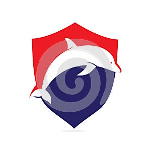 Dolphin vector logo design.
