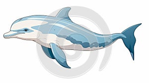 Blue Dolphin Underwater Illustration By Mike Mignola photo