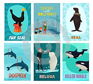 Dolphinarium Show Cards Set