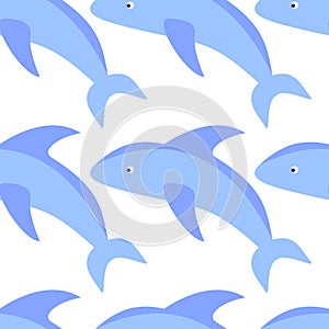 Dolphins seamless pattern