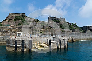 Dolphon Pier of Gunkanjima (Hashima)