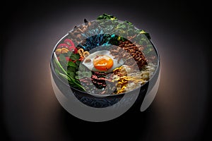Dolsot bibimbap Food illustration Generative AI