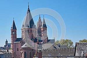 Dom cathedral, the landmark of Mainz, Germany