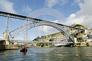 Dom luis bridge in porto portugal