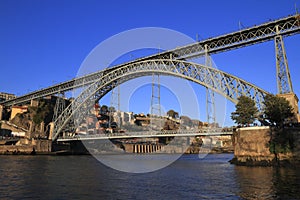 The Dom Luis I Bridge across the River Douro in Porto