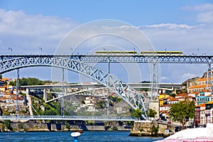 Dom Luis I Bridge and Duoro river, Porto, Portugal