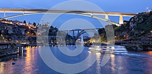 The Dom LuÃ­s I Bridge in Porto. Portugal.