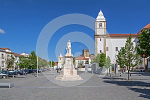 Dom Pedro V square with Dom Pedro V statue