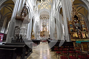 Interior of Saint Elizabeth Cathedral, Kosice, Slovakia