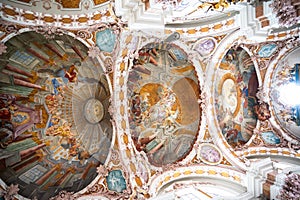 Beautiful frescos painted by Cosmas Damian Asam in Innsbruck cathedral photo