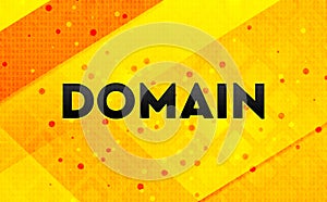 Domain abstract digital banner yellow background